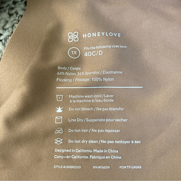 Lot of 2 Honeylove Bras Size 1X 40C/D - Picture 6 of 14